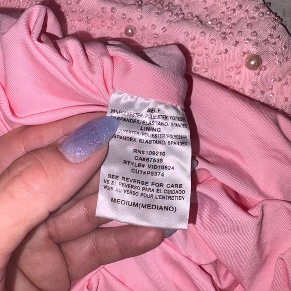 Windsor keira pearl strappy pink open back minidress M - Picture 7 of 7